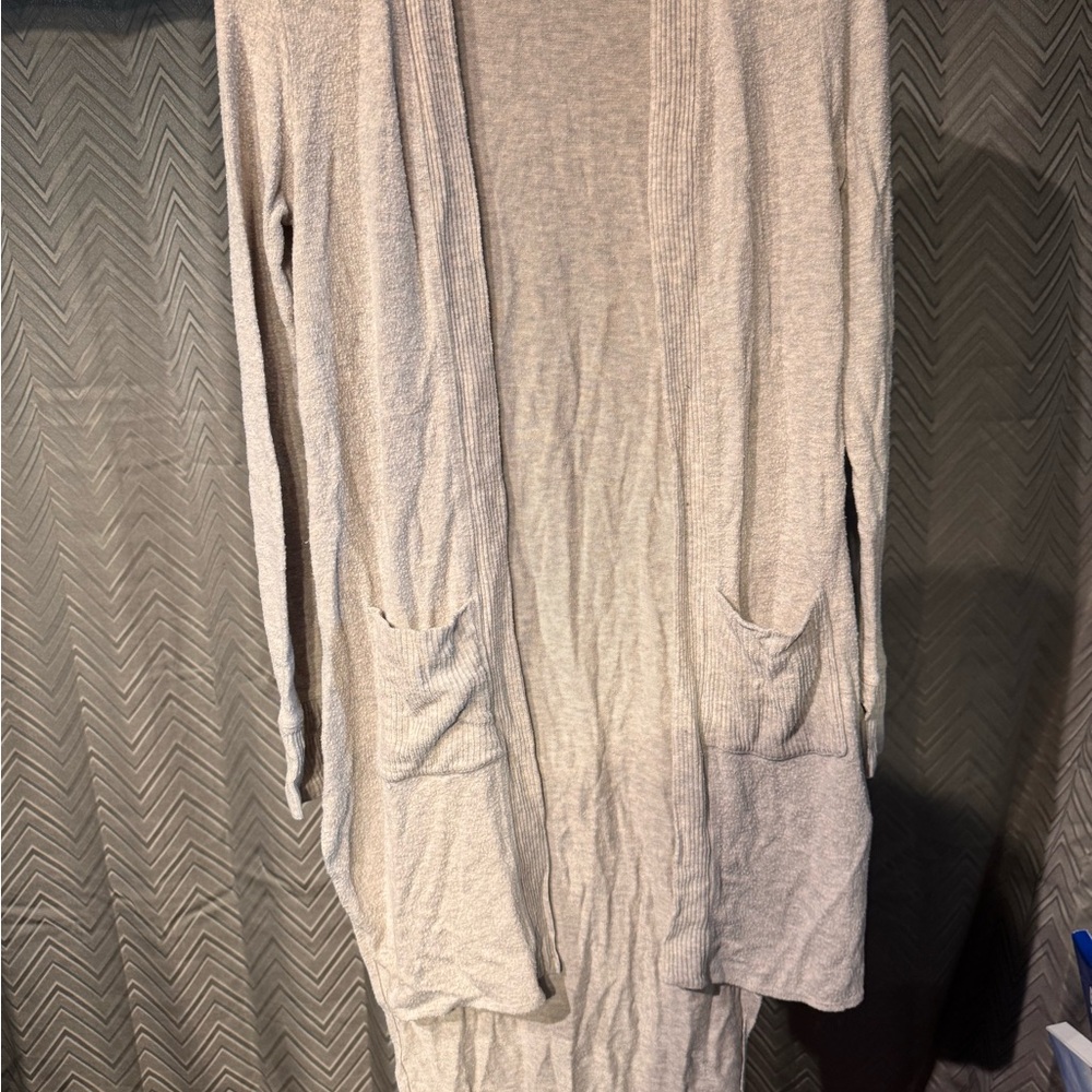 Feel The Piece Light Taupe Knit Cardigan